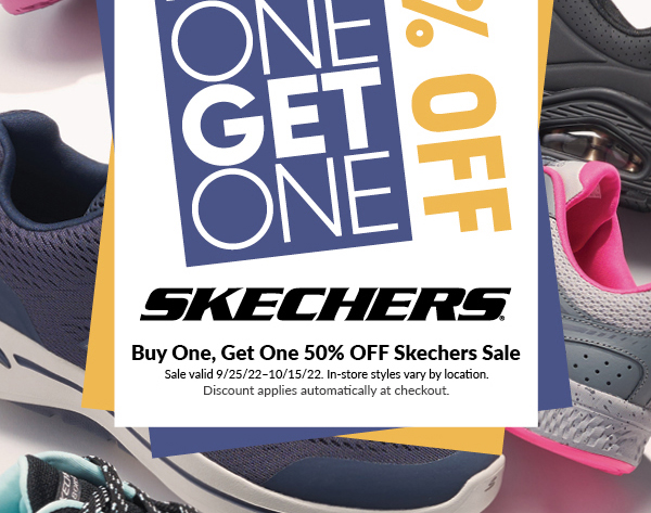 Skechers buy one get sale one 50